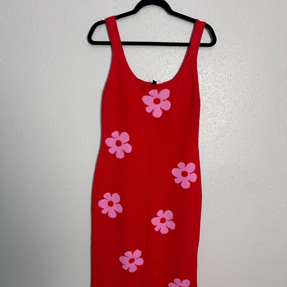 Divided Knit Midi Dress Medium - Picture 1 of 3